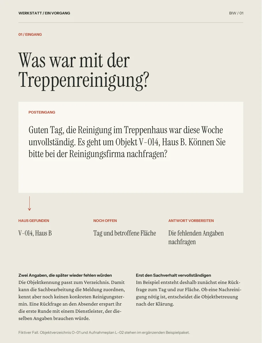 Seite 14 aus BESTAND IM WANDEL 01: Werkstatt: Was war mit der Treppenreinigung?